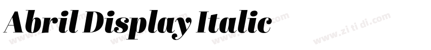 Abril Display Italic字体转换